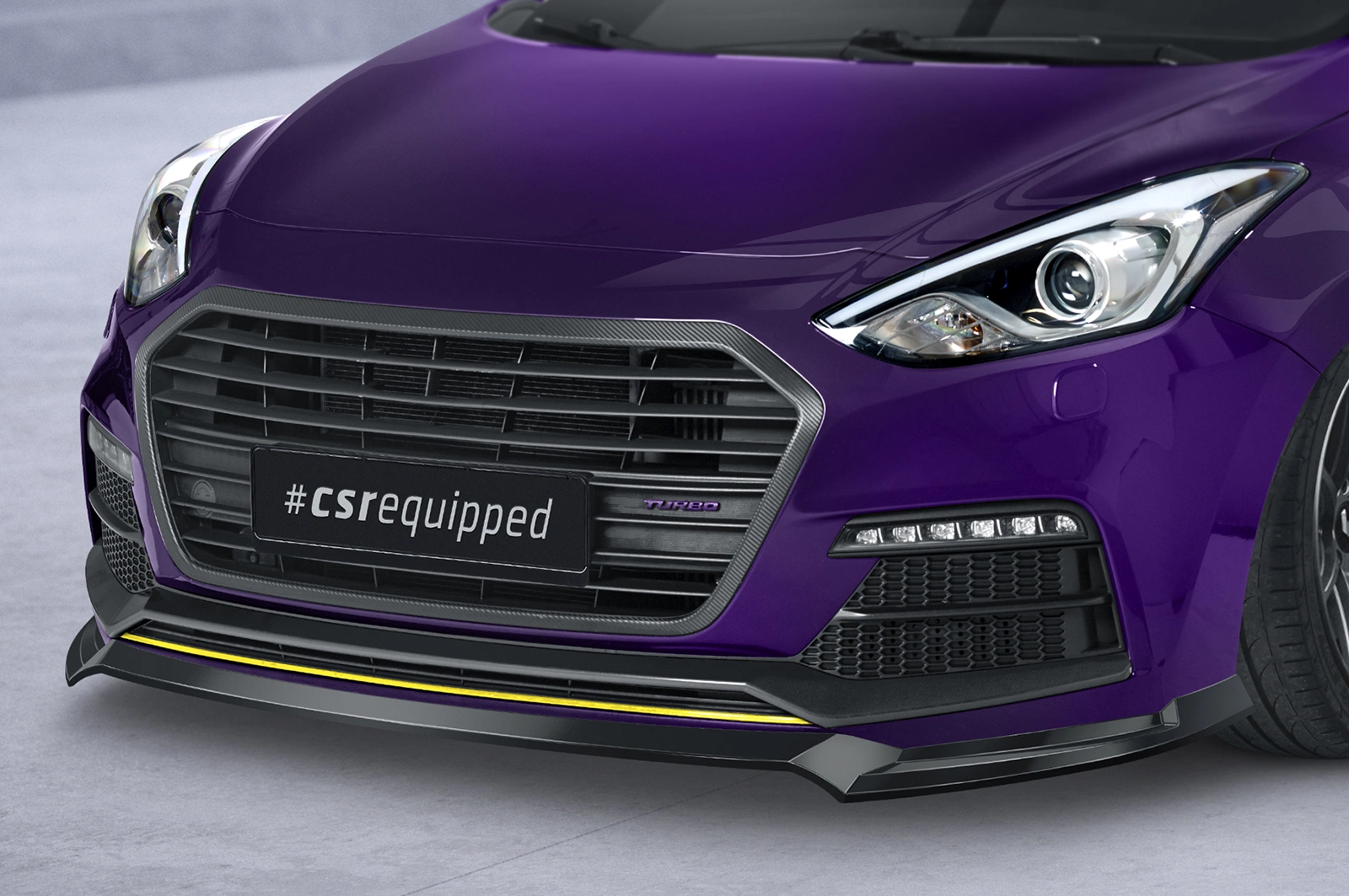 Voorspoiler Hyundai I30 (GD) Turbo glans zwart