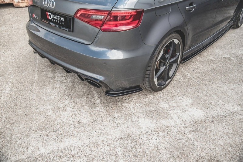 Achterzij Spoiler V.1 Audi RS3 8V Sportback Glanzend Zwart