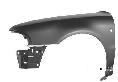 spatbord, rechts, 08/1997-Audi A4, 1994-1999