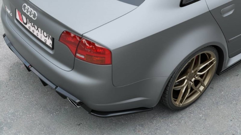 Achterzij Spoilers Audi RS4 Sedan B7 V.2 Glanzend Zwart