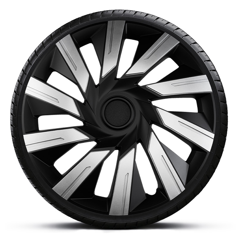 4-Delige J-Tec Wieldoppenset Tecna 16-inch zilver/zwart