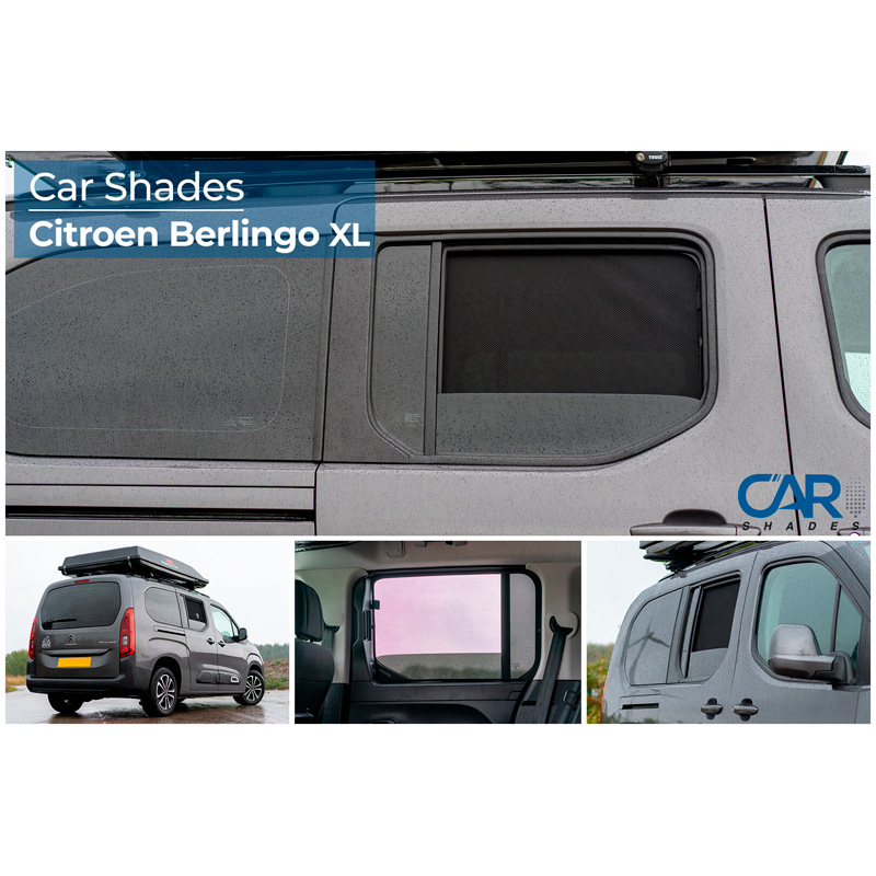 Set Car Shades  Citroen Berlingo Multispace 2018- (enkel met achterklep met te openen achterruit) (6-delig)