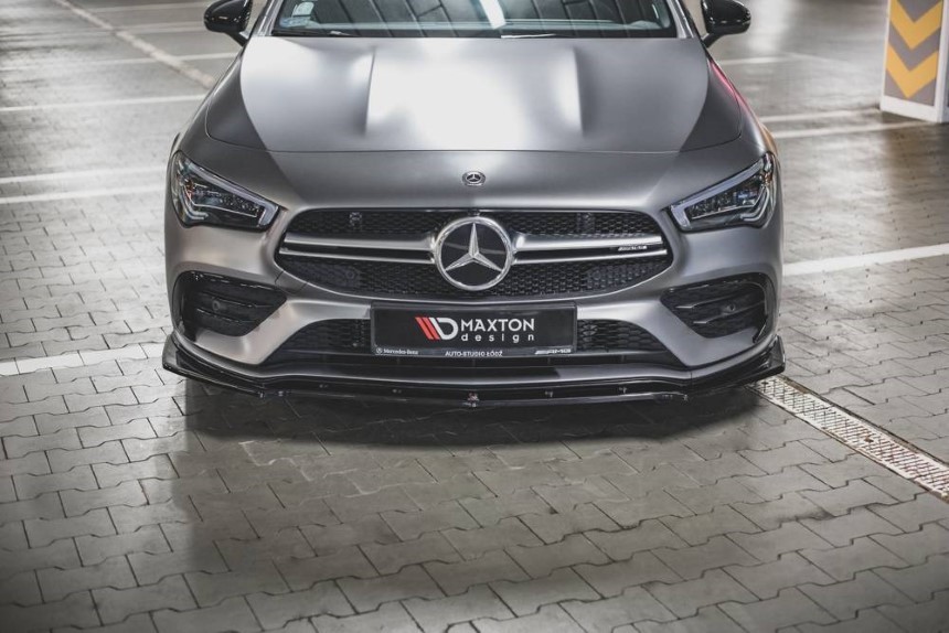 Voorspoiler Mercedes AMG CLA 35 Areo Maxton Design glans zwart
