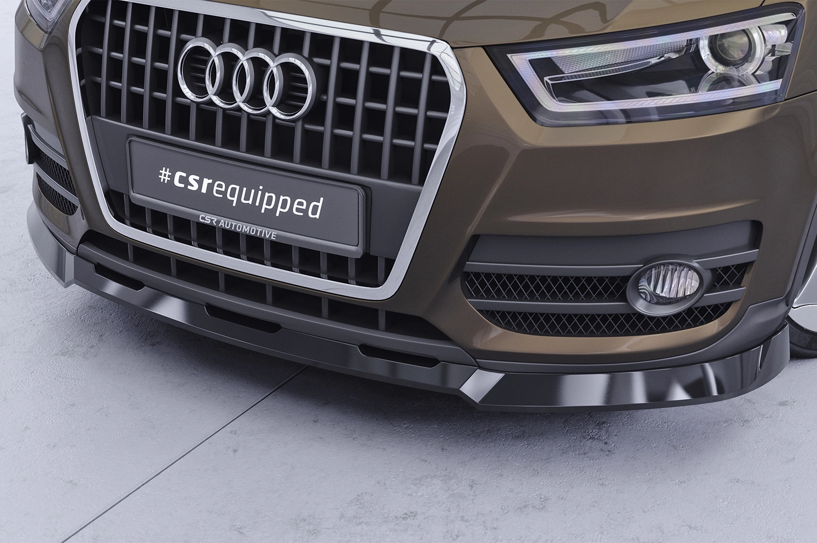 Voorspoiler Audi Q3 (8U) Glans Zwart