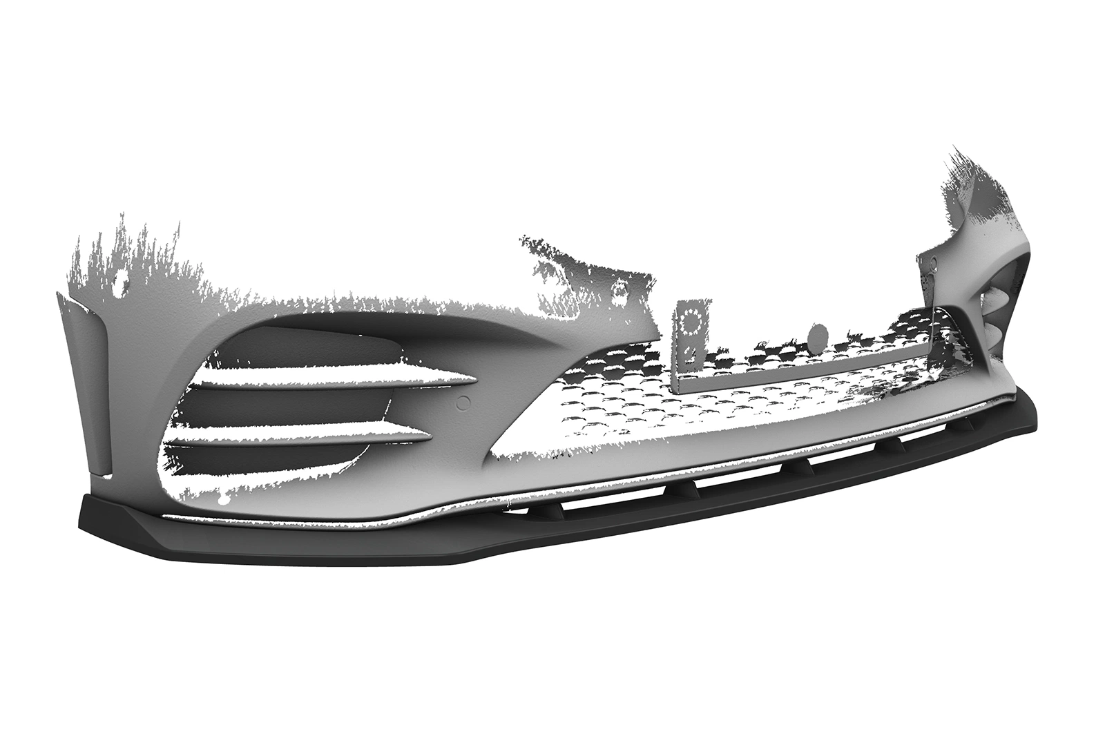 Voorspoiler Mercedes-Benz C-Klasse W205 AMG-Line Glans Zwart (03/2018–2021) CSR