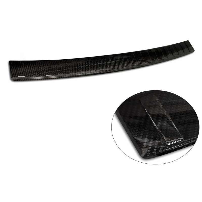 Echt 3D Carbon Achterbumperprotector  Volkswagen Caravelle T6 2015-2019 & Caravelle T6.1 2019- (met achterklep) 'Ribs'
