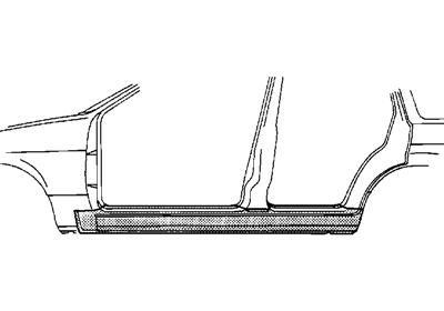 dorpel, 4 drs, links Nissan Sunny, 1991-1995, N14