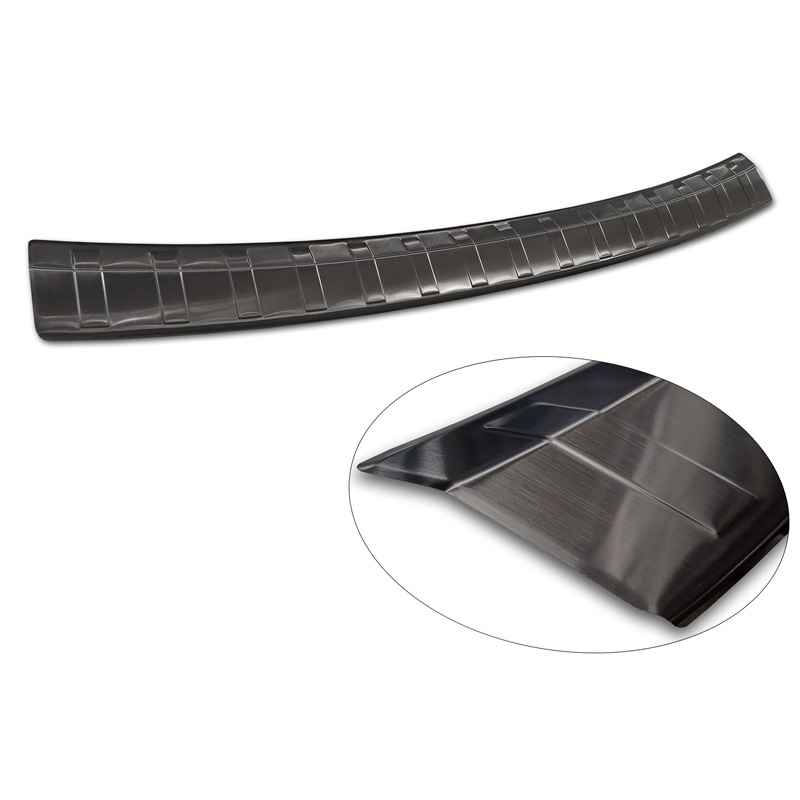 Zwart RVS Achterbumperprotector  Skoda Octavia Scout (NX5) 2020- 'Ribs'