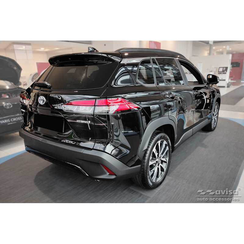 Matzwart RVS Achterbumperprotector  Toyota Corolla Cross 2022- 'Ribs'