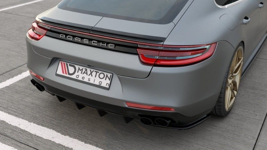 Diffuser Porsche Panamera (Turbo/GTS 971) Maxton Design glans zwart