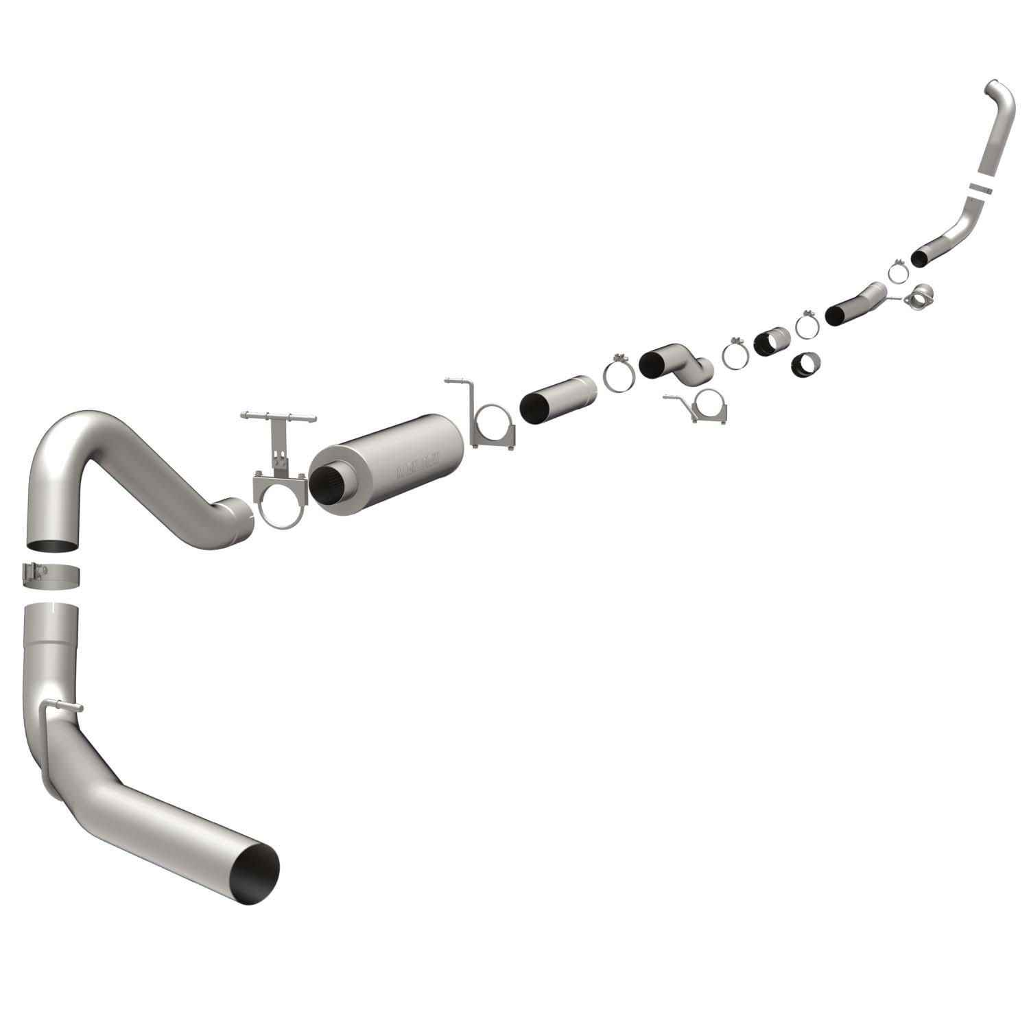 Ford SYS TB 03 Ford 6.0L Diesel 4in Magnaflow Cat-Back