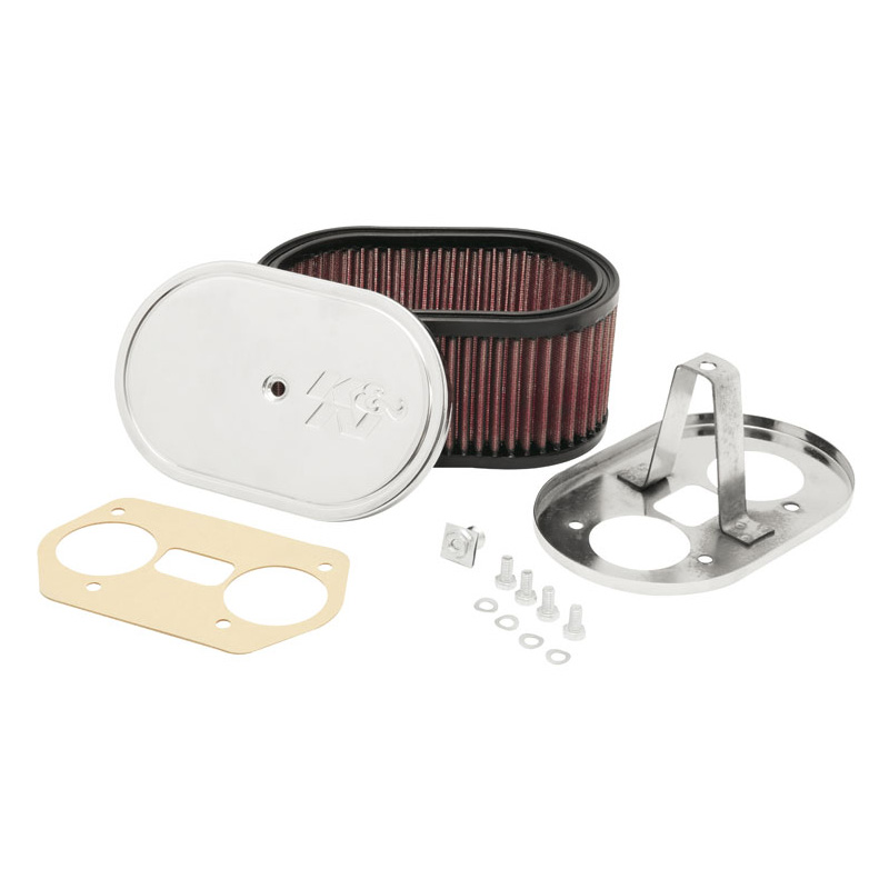 K&N carburateur luchtfilter ovaal klein  Weber 36/40/44 IDF/IDA, Montagehoogte 85mm (56-1170)