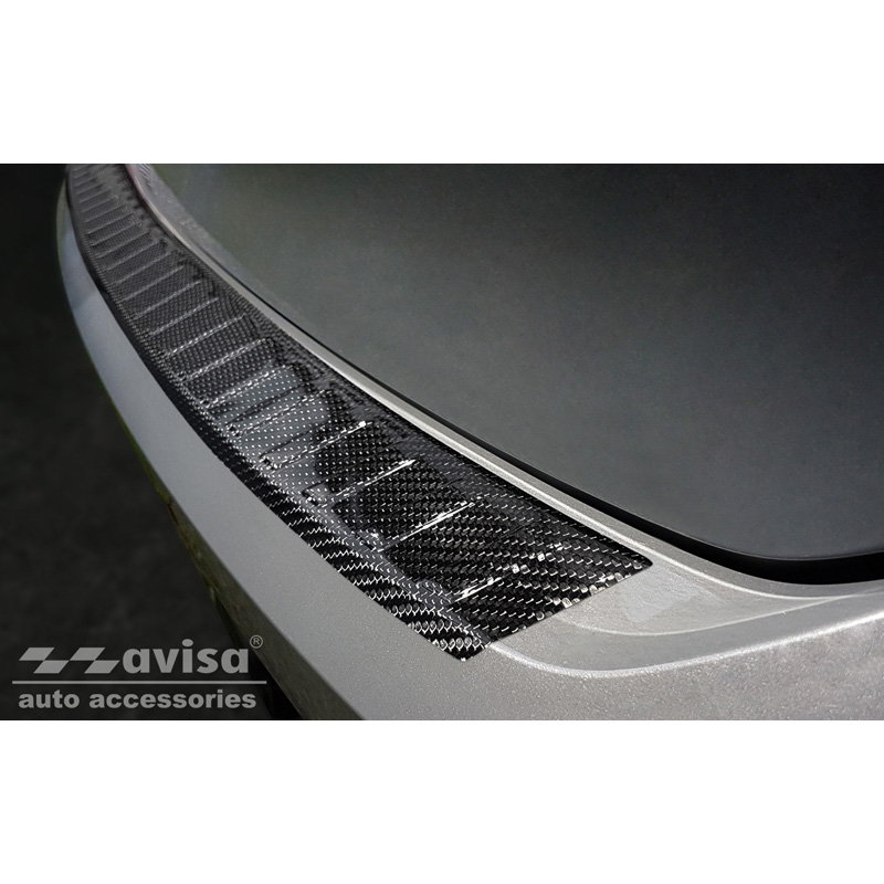 Echt 3D Carbon Achterbumperprotector  Volkswagen Golf VIII HB 5-deurs 2020-2024 & FL 2024- 'Ribs'
