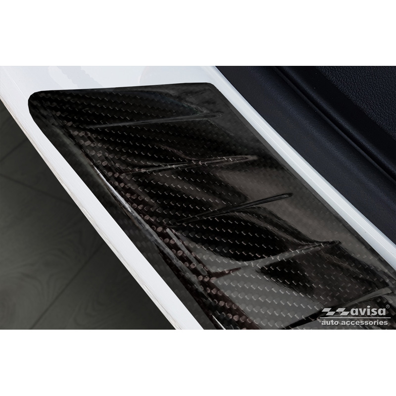 Echt 3D Carbon Achterbumperprotector  Volkswagen transporter T5 2003-2015 & T6 2015-2010 & T6.1 2020-2022 'Ribs'