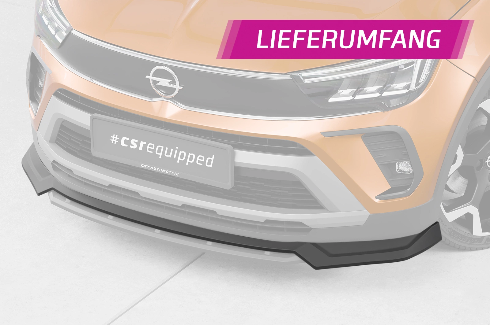 Voorspoiler Opel Crossland Glans Zwart (2020–) CSR