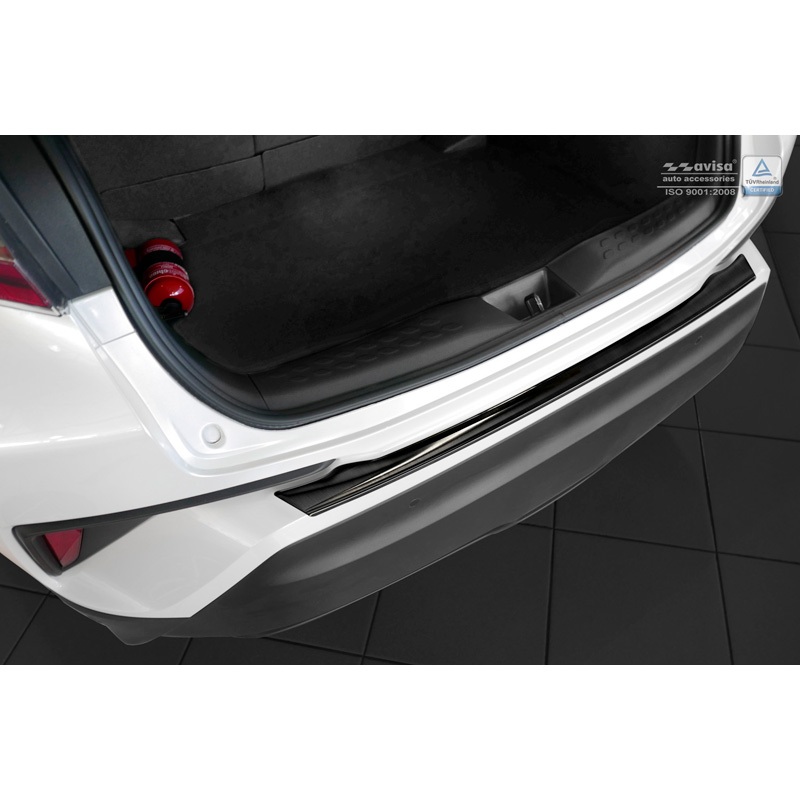 Zwart RVS Achterbumperprotector  Toyota C-HR 2016-2019 & Facelift 2019-2023