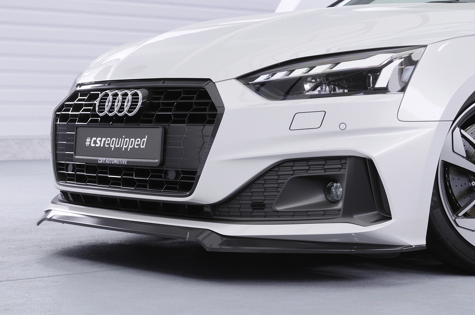 Voorspoiler Audi A5 F5 Basis / Advanced Glans Zwart van CSR Automotive (Facelift 2019-)