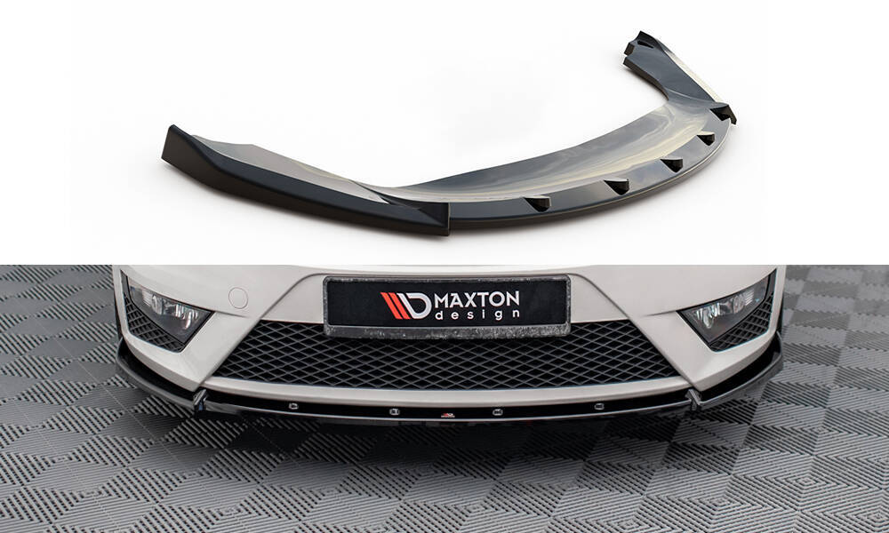 Voorspoiler V.2 Seat Ibiza FR SC FL Maxton Glans Zwart