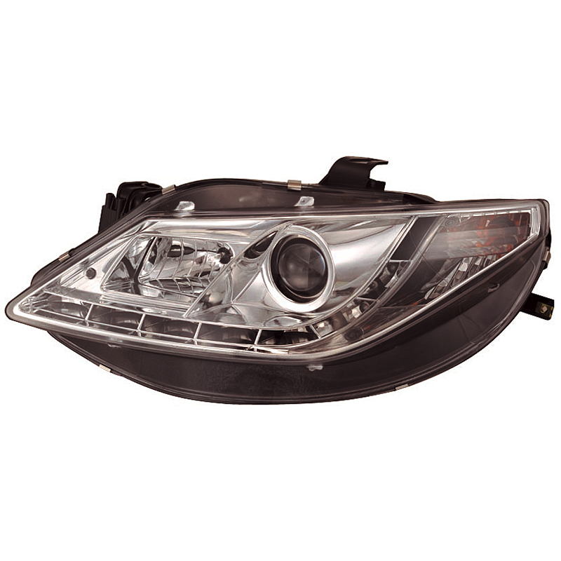 Faros Seat Ibiza 6J 3/5drs 6/08- cromo con echte led dagrij