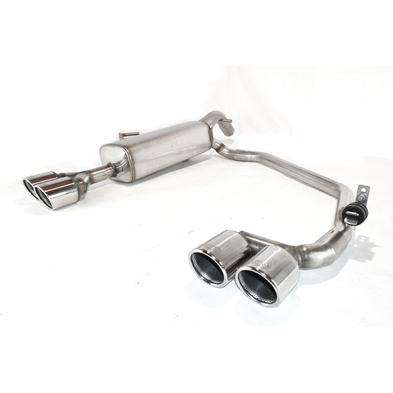 Dubbele RVS Sportuitlaat  Peugeot RCZ 1.6THP 115kW/1.6THP 147kW/2.0 HDI 120kW 2010-2012 2x 90mm