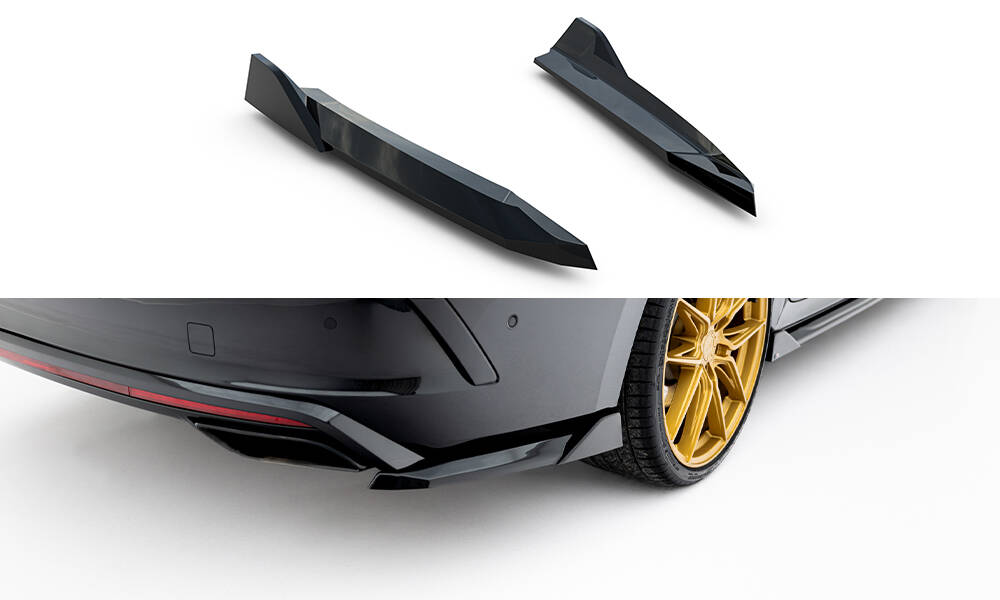 Achterzij Spoilers V.2 Skoda Octavia RS Liftback MK4 / MK4 Facelift Maxton Glanzend zwart