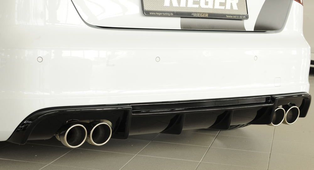 Achteraanzet Glossy black Rieger Audi A3 8V 3deurs/Sportback 12-
