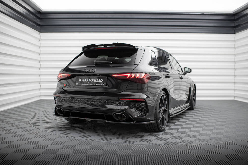 Diffuser Audi RS3 8Y Sportback Maxton Glans Zwart