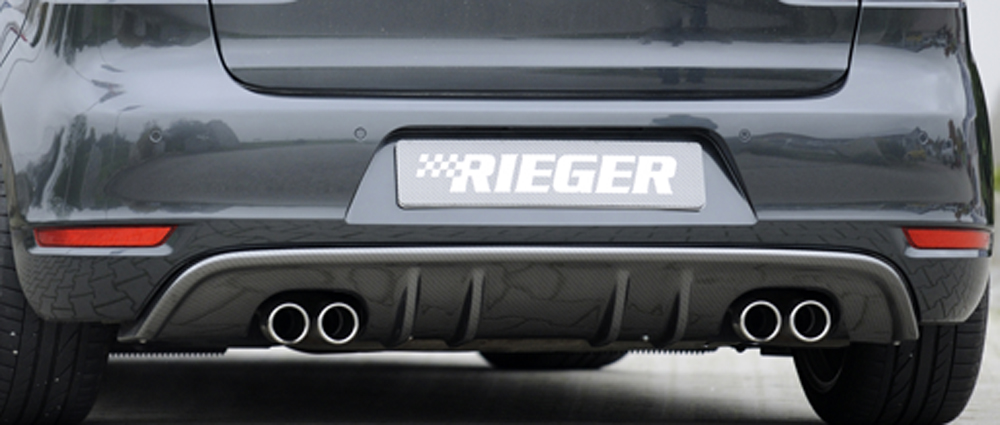 Diffuser Volkswagen Golf 6 GTD Rieger Carbon Look