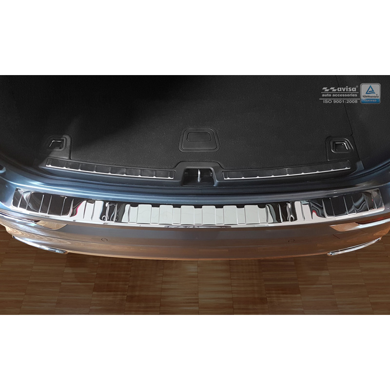 Chroom RVS Achterbumperprotector  Volvo XC60 II 2017-2021 & FL 2021- incl. R-Design 'Ribs'
