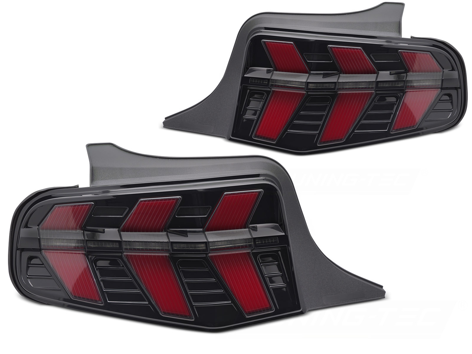 Full LED Taillights suitable for Ford Mustang VI S550 (2015-2019) Black with Dynamic Sequential Turning Lights