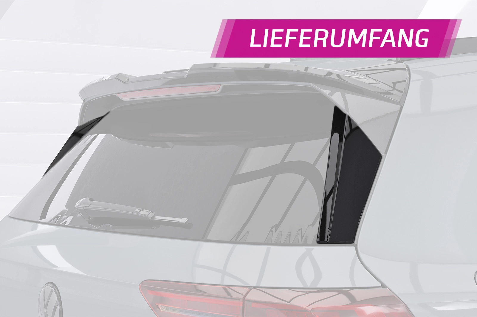 Achterspoiler VW Golf 8 glans zwart