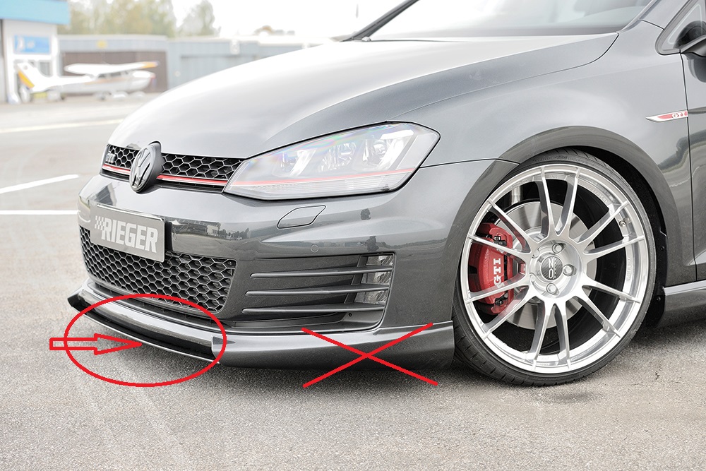 Spoilerzwaard Rieger VW Golf VII GTI 3-5 deurs 12-