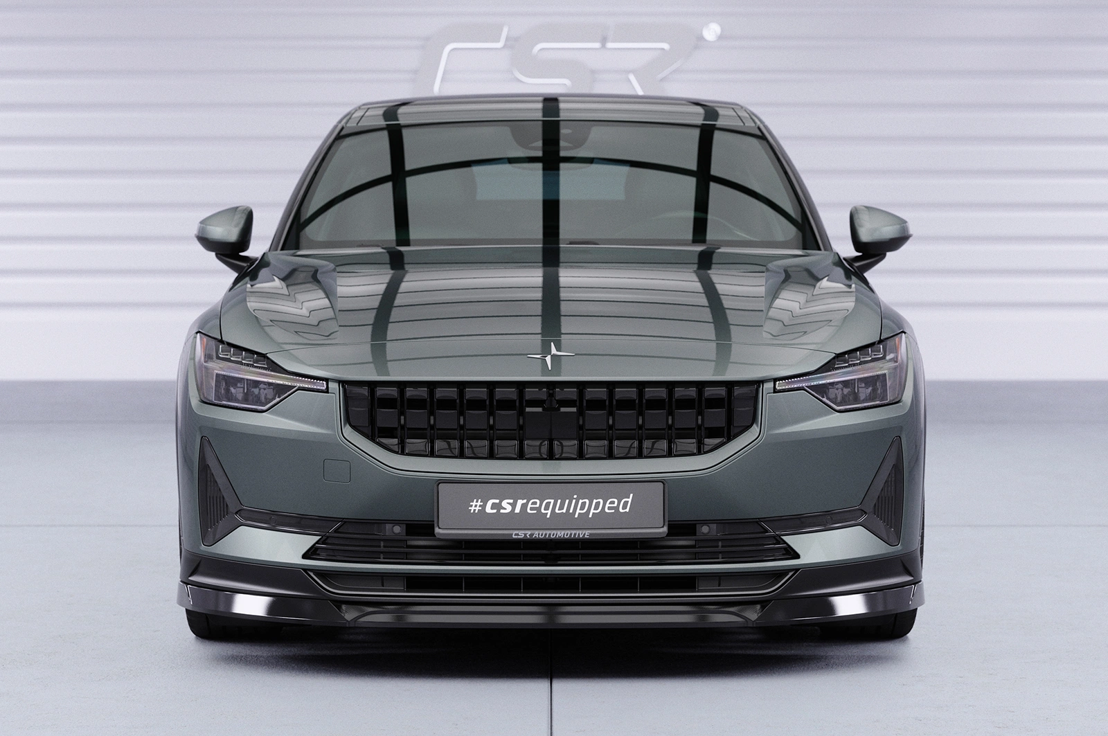 Voorspoiler Polestar 2 glans zwart