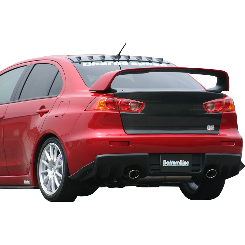 Chargespeed Achterbumperskirts (Corners)  Mitsubishi Lancer Evo X CZ4A Bottomline (FRP)