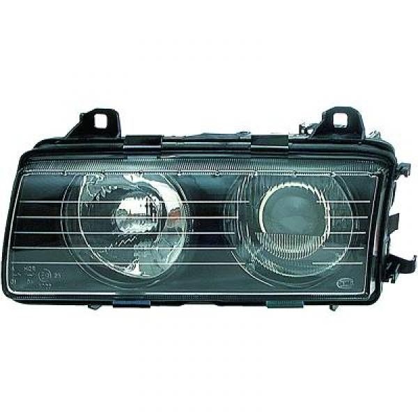 Koplamp GLAS links BMW E36 90-94 H1+H1 ZKW ZONDER NOPPEN
