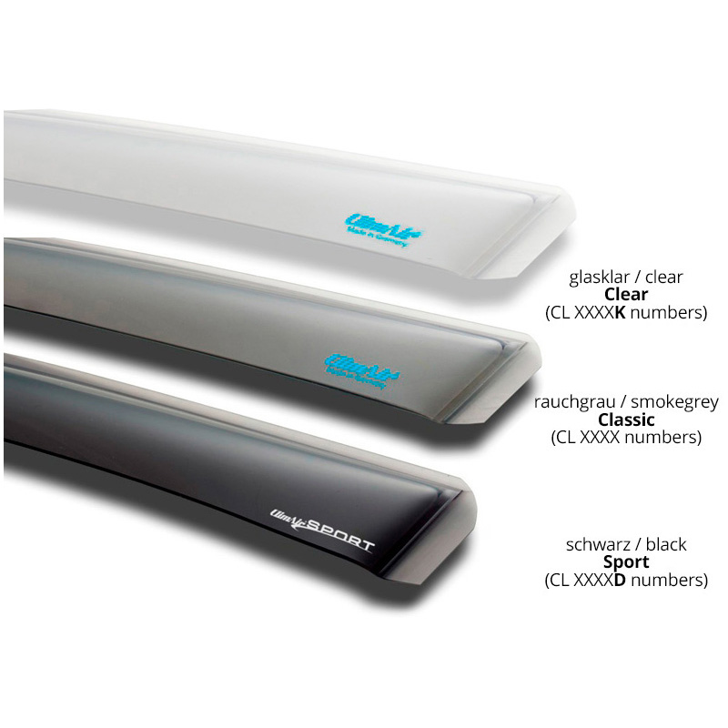 Zijwindschermen Master Helder (achter)  Volkswagen Jetta sedan 2010-2018