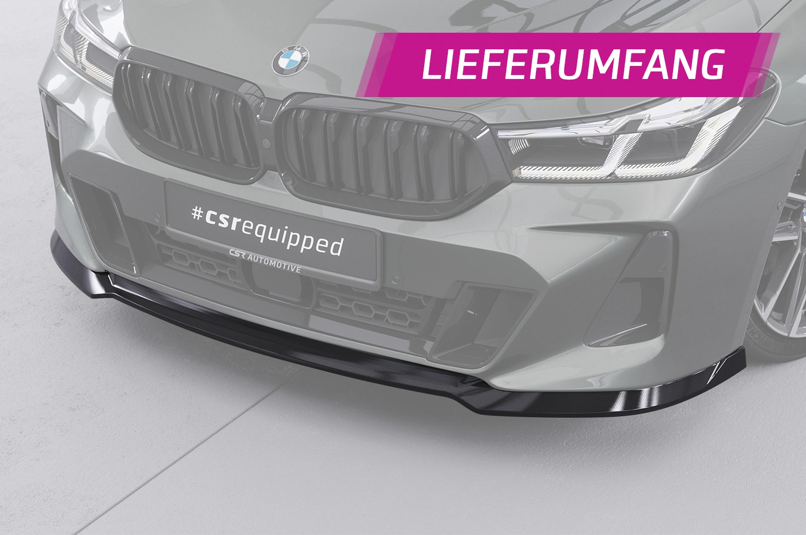 Voorspoiler BMW 6er (G32) M-Paket Glans Zwart (LCI, 07/2020–) CSR