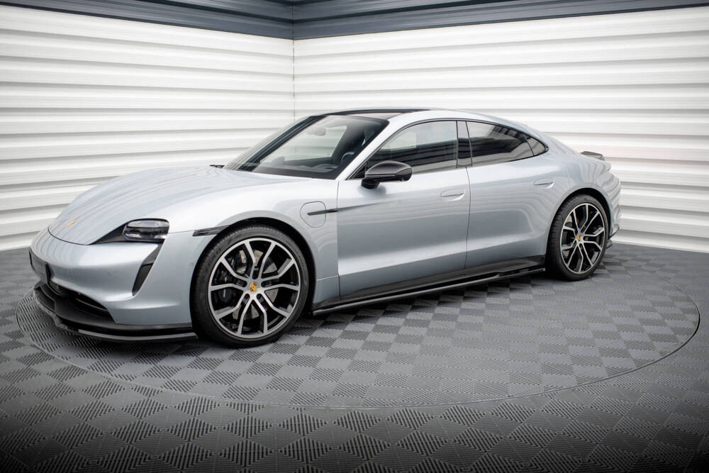 Zijskirts Porsche Taycan 1 / 4 / 4S / GTS Maxton Glans Zwart