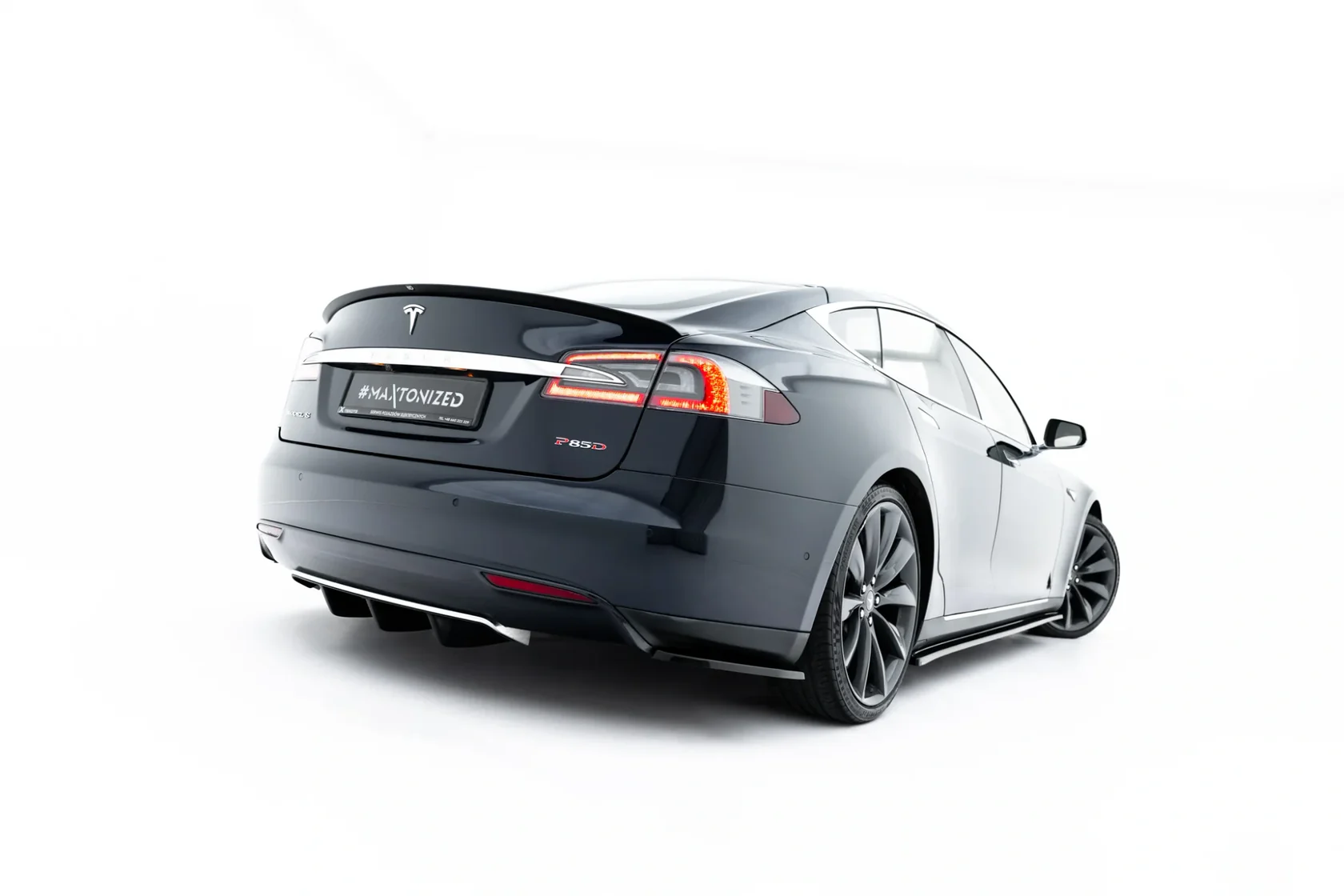 Zij Diffuser V.1 Tesla Model S Mk1 Maxton Glans Zwart