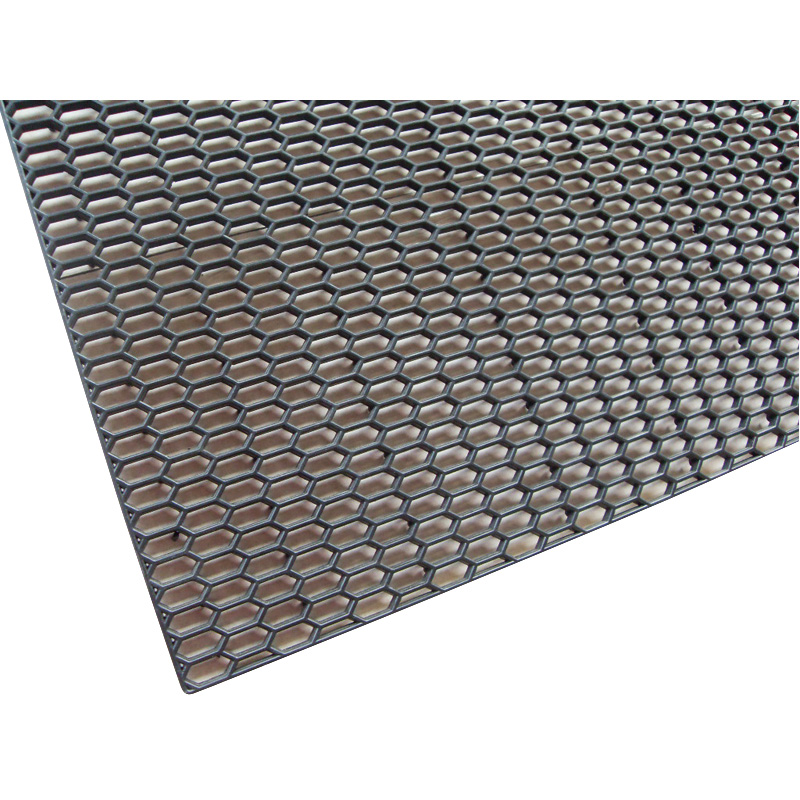Racegaas Zwart ABS 120x30cm HEX Fijn 18x7mm