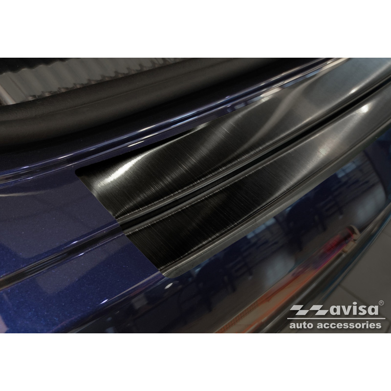 Zwart RVS Achterbumperprotector  Audi Q7 (4M) 2015-2019 & FL 2019- incl. S-Line