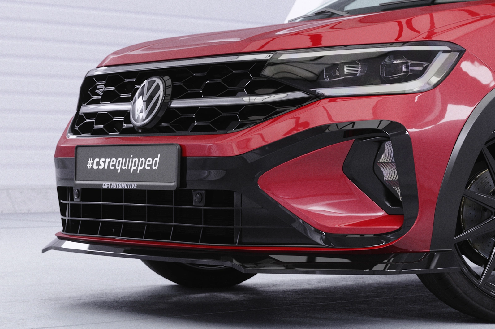 Voorspoiler VW Tiguan 3 R-Line glans zwart