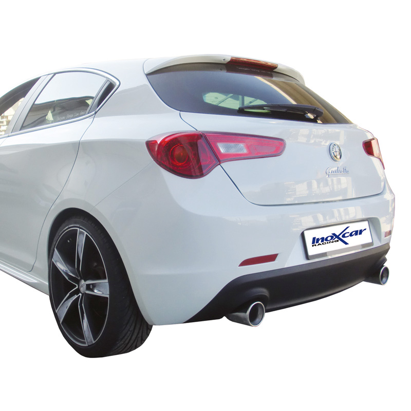 100% RVS Dubbele Sportuitlaat  Alfa Romeo Giulietta 1750TBi Veloce (240pk) 2016- Links/Rechts 100mm