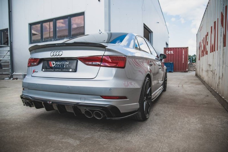 Diffuser Audi S3 Sedan 8V Facelift Glanzend zwart