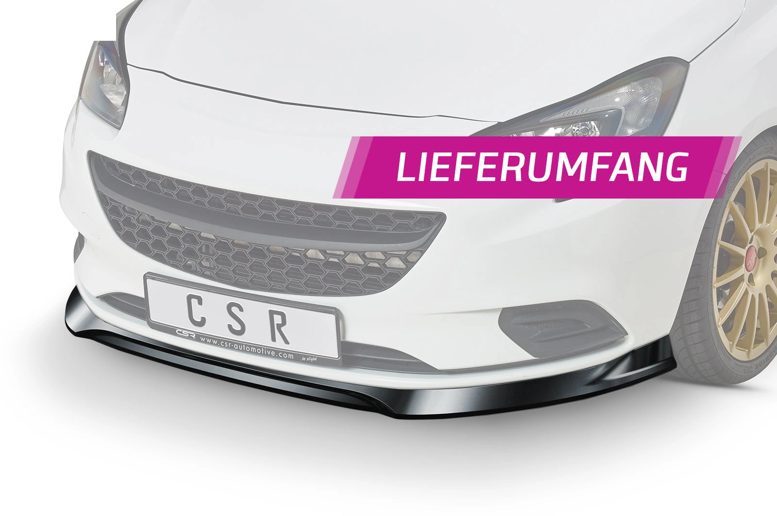 Voorspoiler Opel Corsa E Glans Zwart – CSR Automotive