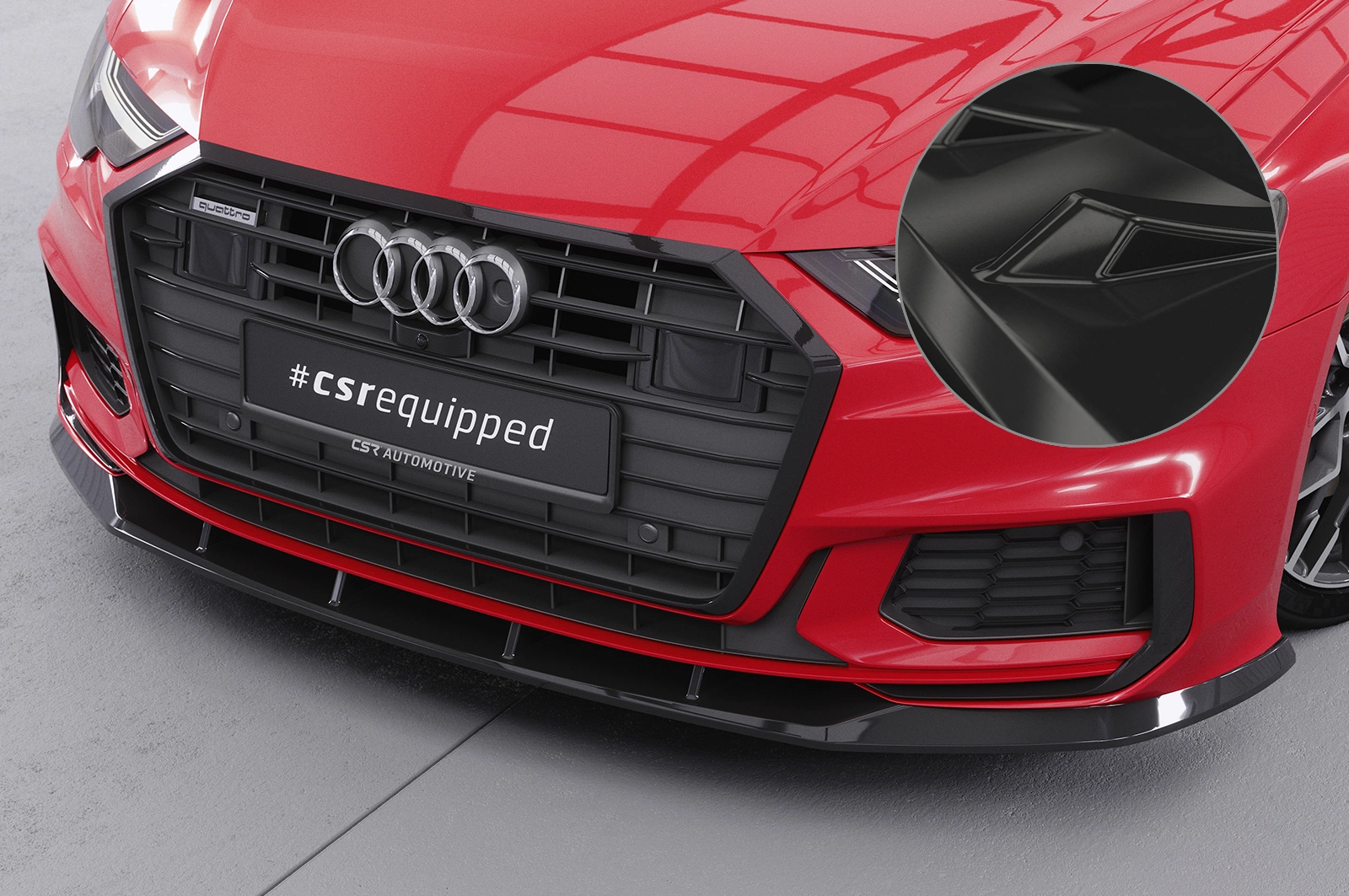 Voorspoiler Audi A6 S-Line / S6 C8 (Typ 4K/F2) Glans Zwart – 2018–2023 (A6) / 2019–2023 (S6)