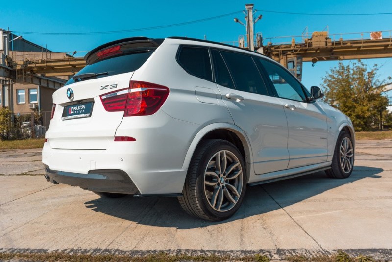 Zijskirts Diffusers BMW X3 F25 M-Pack Facelift Glanzend Zwart