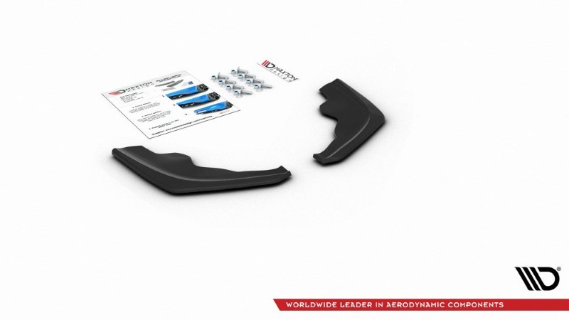 Achter Diffusors zijkanten BMW 1 F40 M-Pack V.2 Glanzend Zwart