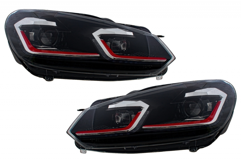 Headlights VW Golf VI Devil Eyes Dlite LED black