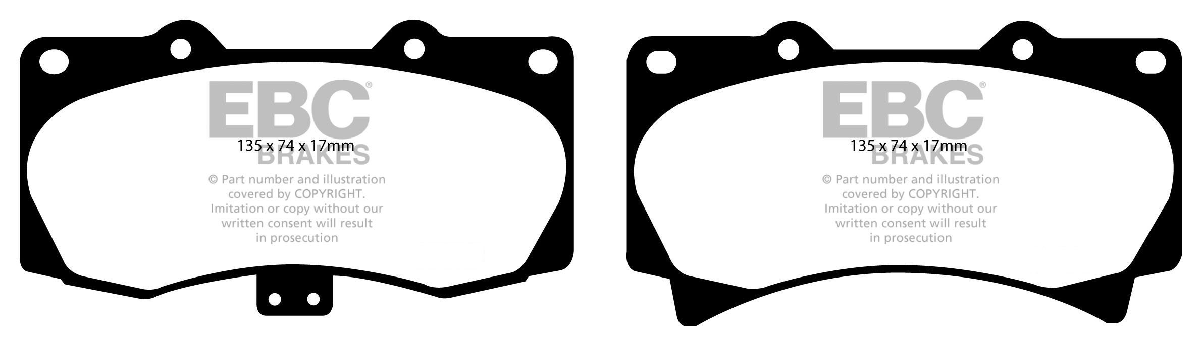 EBC Brakes HUMMER H3T 5.3 2008-.. Remblokken voorzijde yellowstu